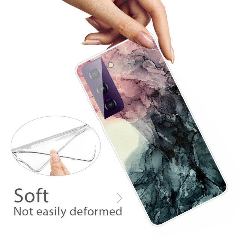 Skal För Samsung Galaxy S21 FE Färgad Marmor