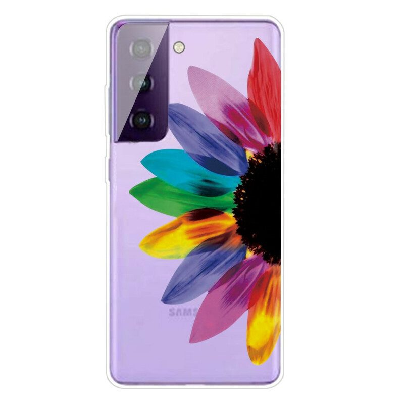 Skal För Samsung Galaxy S21 FE Färgrik Blomma