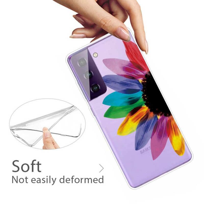 Skal För Samsung Galaxy S21 FE Färgrik Blomma