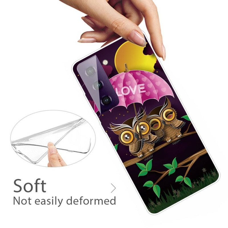 Skal För Samsung Galaxy S21 FE Flexibla Kärleksugglor