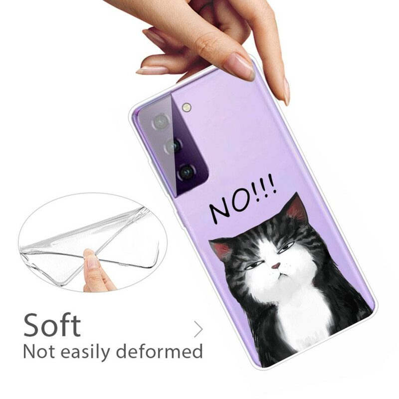 Skal För Samsung Galaxy S21 FE Katten Som Säger Nej