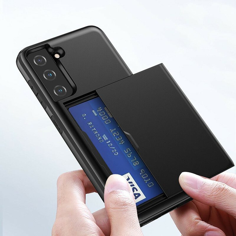 Skal För Samsung Galaxy S21 FE Korthållare Med Blixtlås