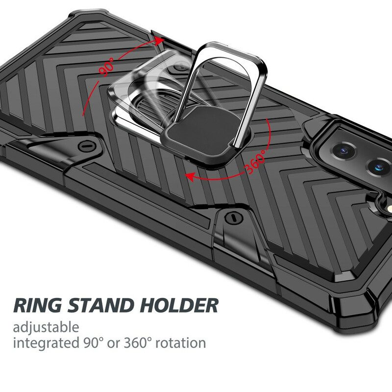 Skal För Samsung Galaxy S21 FE Lagtagbar Ringstödsdesign