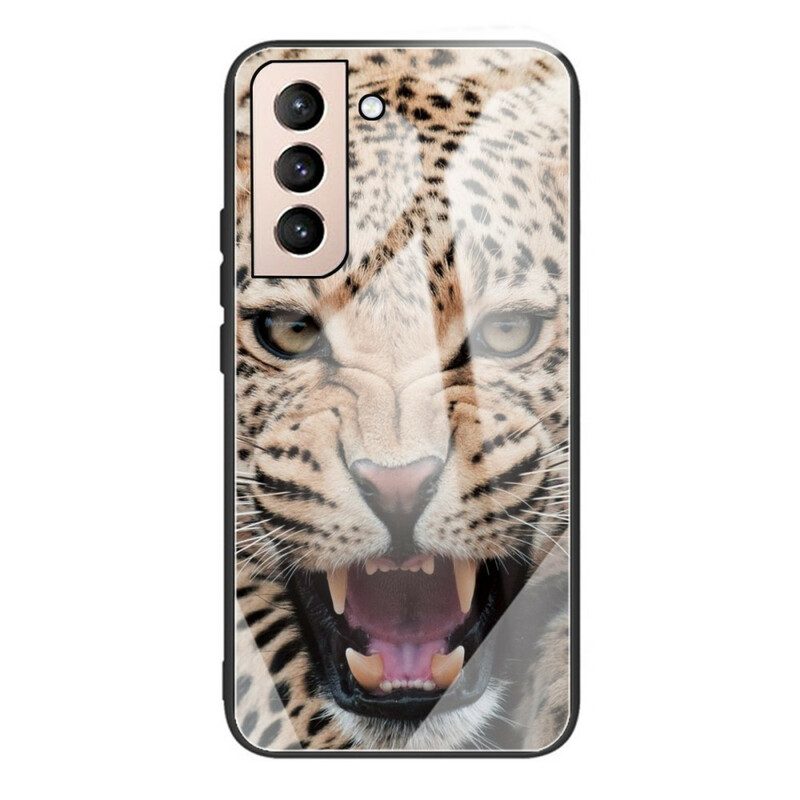 Skal För Samsung Galaxy S21 FE Leopard Härdat Glas