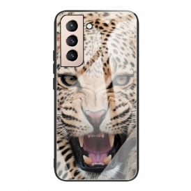 Skal För Samsung Galaxy S21 FE Leopard Härdat Glas