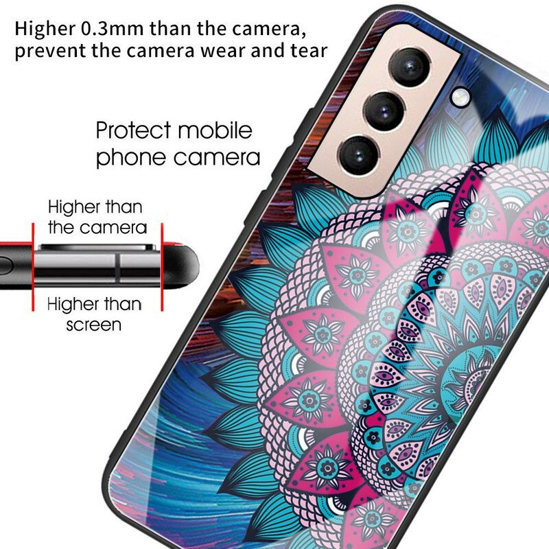 Skal För Samsung Galaxy S21 FE Mandala I Härdat Glas