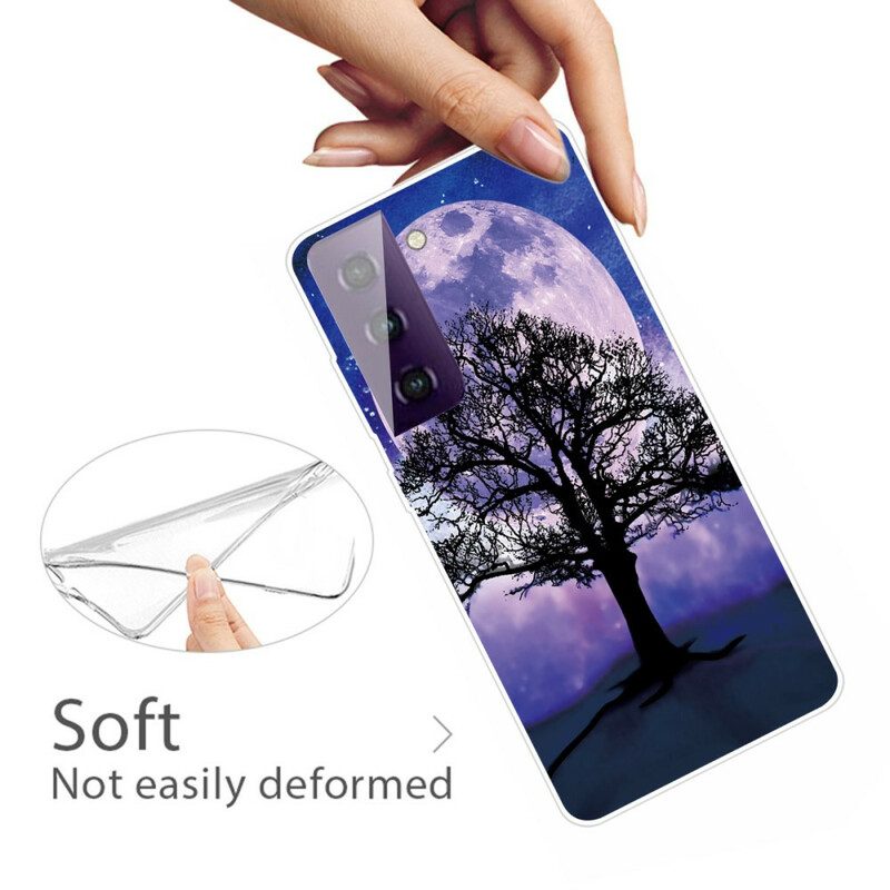 Skal För Samsung Galaxy S21 FE Träd Och Måne