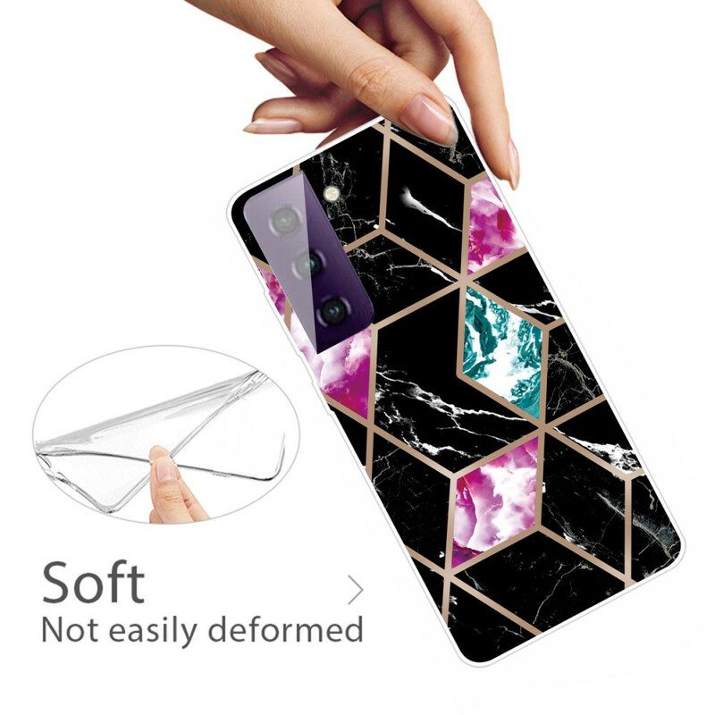Skal För Samsung Galaxy S21 FE Variabel Geometrisk Marmor