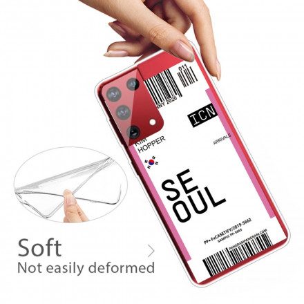 Skal För Samsung Galaxy S21 Ultra 5G Boardingkort Till Seoul