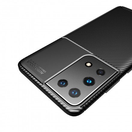Skal För Samsung Galaxy S21 Ultra 5G Flexibel Kolfiberstruktur
