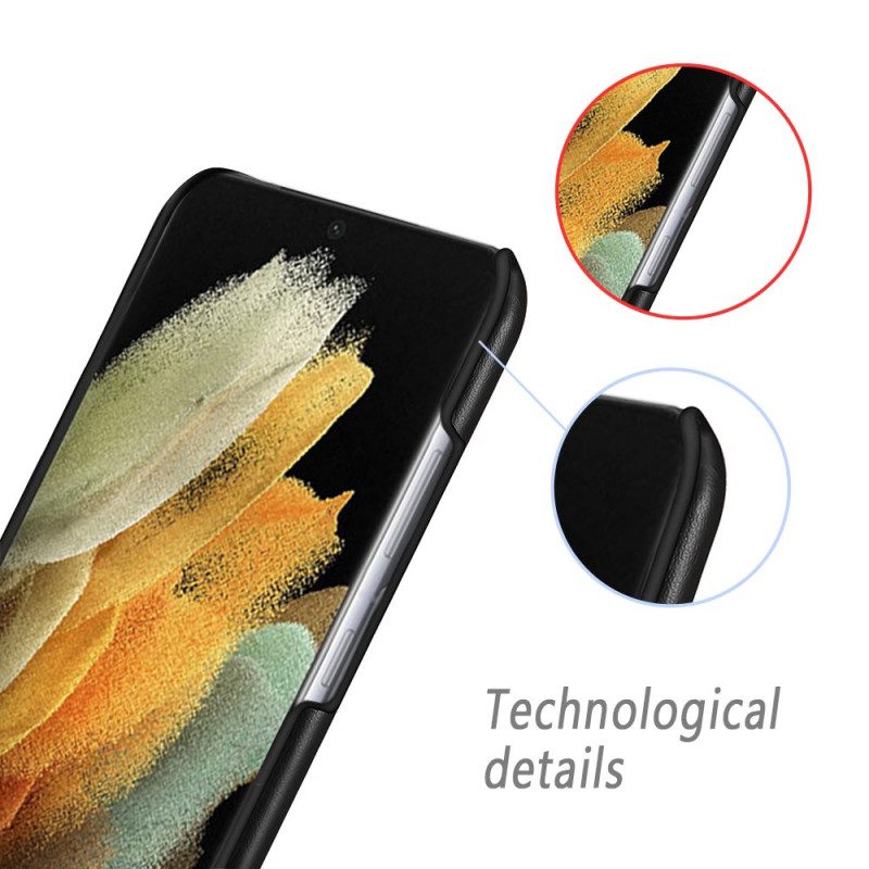 Skal För Samsung Galaxy S21 Ultra 5G Ksq Lädereffekt