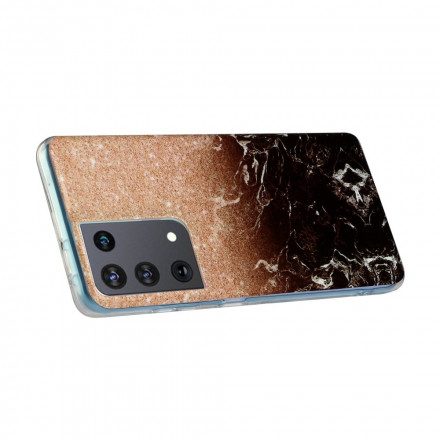 Skal För Samsung Galaxy S21 Ultra 5G Marmorglittergradienter