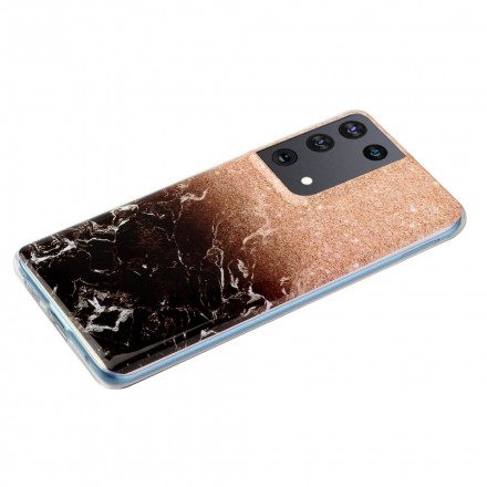 Skal För Samsung Galaxy S21 Ultra 5G Marmorglittergradienter