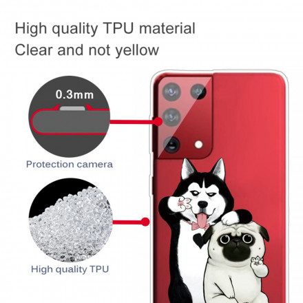 Skal För Samsung Galaxy S21 Ultra 5G Roliga Hundar