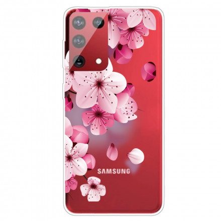 Skal För Samsung Galaxy S21 Ultra 5G Små Rosa Blommor