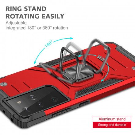 Skal För Samsung Galaxy S21 Ultra 5G Stark Avtagbar Ring