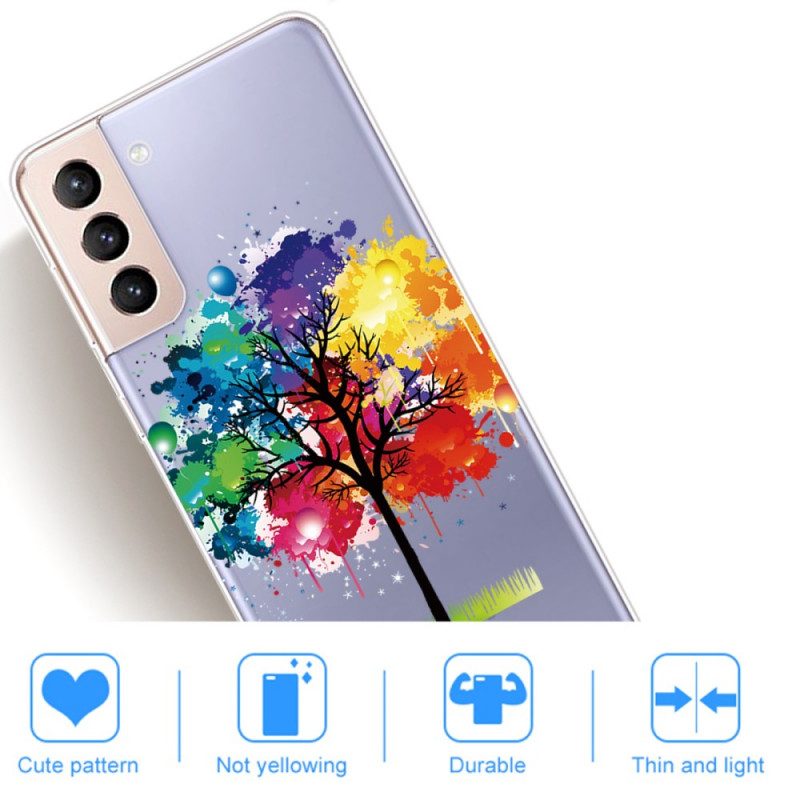 Skal För Samsung Galaxy S22 5G Akvarellträd