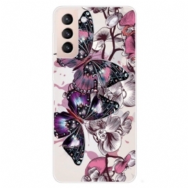 Skal För Samsung Galaxy S22 5G Färgglada Fjärilar