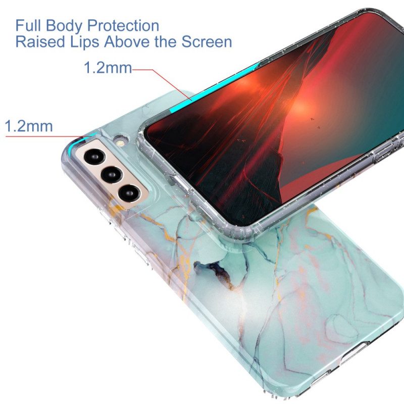 Skal För Samsung Galaxy S22 5G Flexibel Silikonmarmor