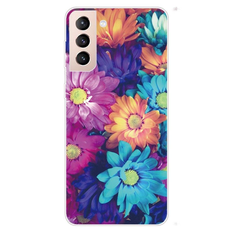 Skal För Samsung Galaxy S22 5G Flexibla Blommor