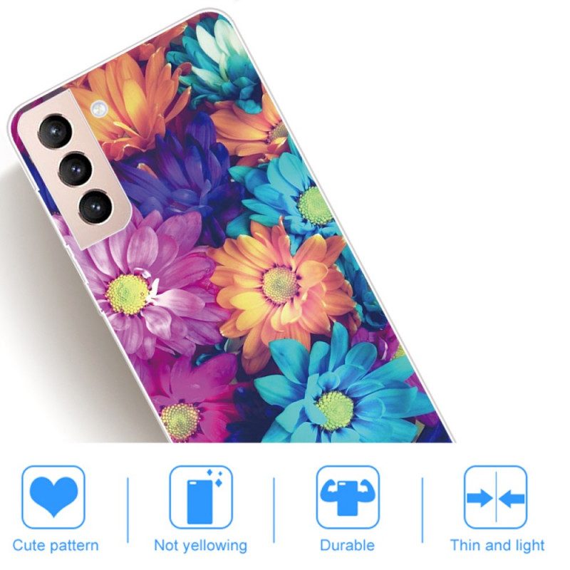 Skal För Samsung Galaxy S22 5G Flexibla Blommor
