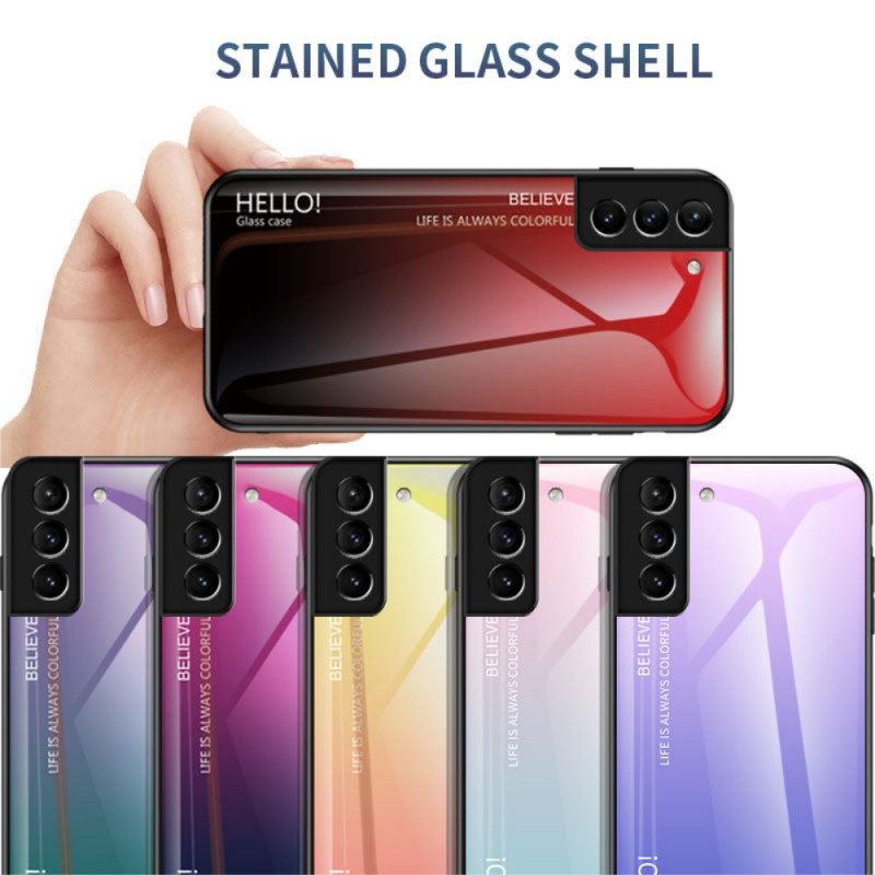 Skal För Samsung Galaxy S22 5G Hej Härdat Glas