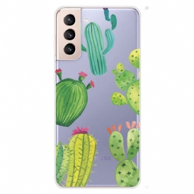Skal För Samsung Galaxy S22 5G Kaktus Akvarell