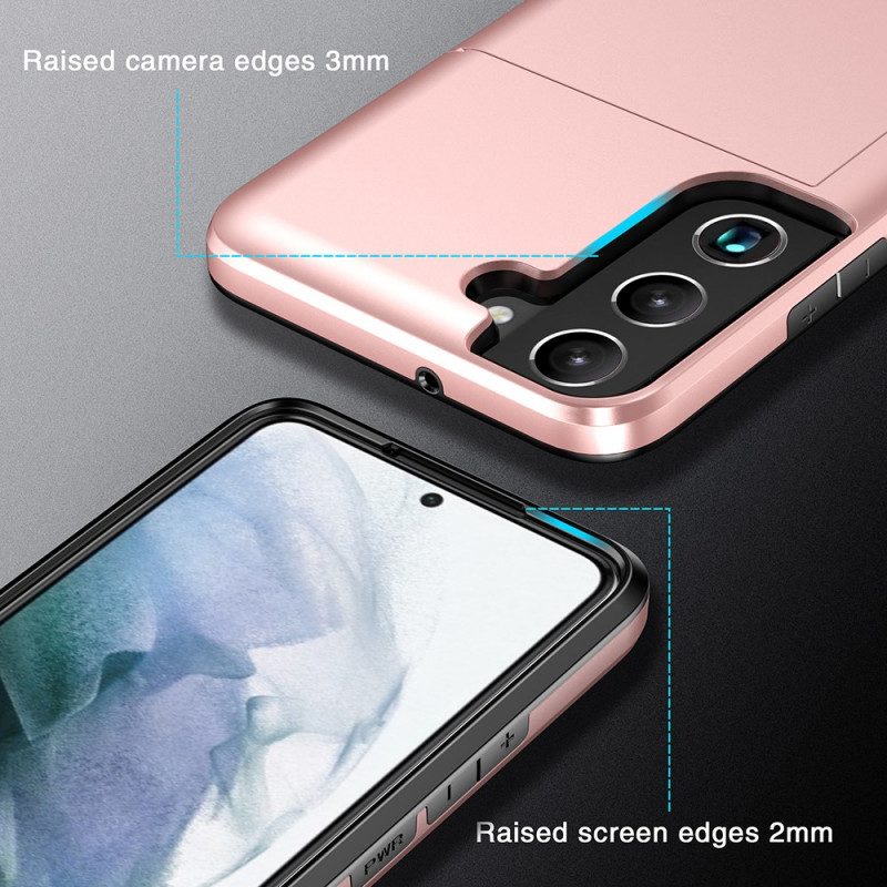 Skal För Samsung Galaxy S22 5G Korthållare Med Blixtlås