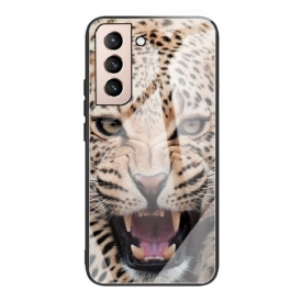 Skal För Samsung Galaxy S22 5G Leopard Härdat Glas