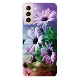Skal För Samsung Galaxy S22 5G Realistiska Blommor