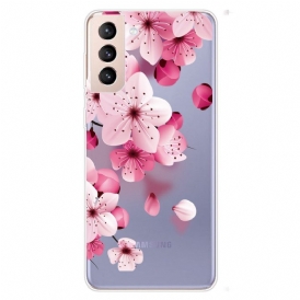 Skal För Samsung Galaxy S22 5G Små Rosa Blommor