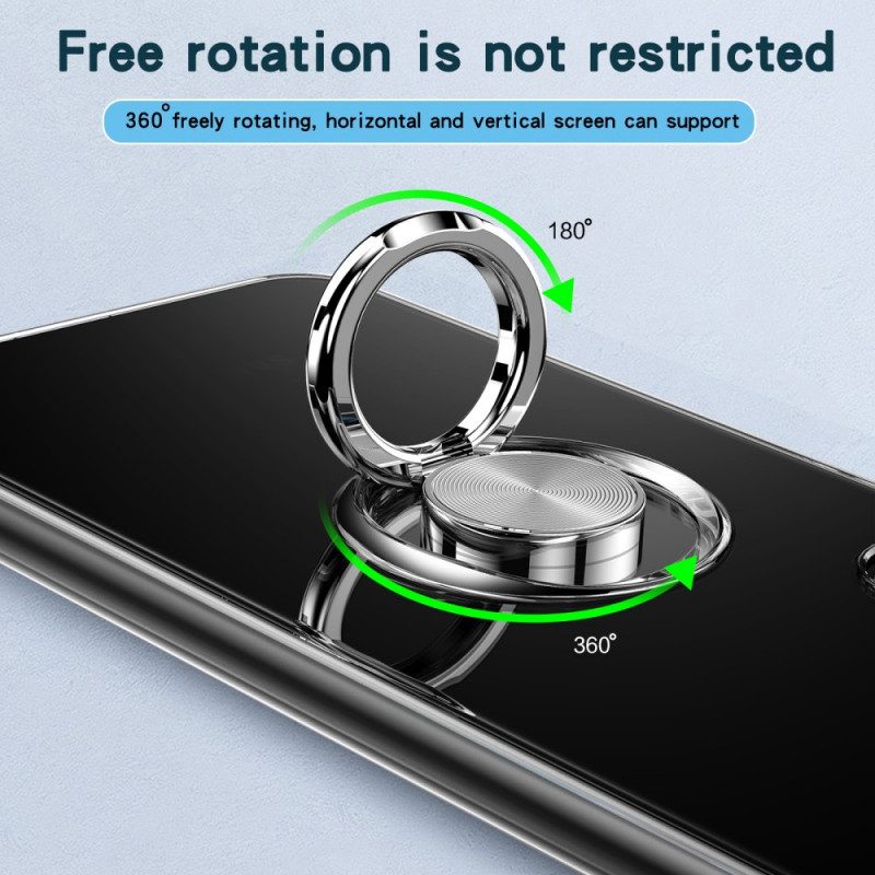 Skal För Samsung Galaxy S22 5G Transparent Med Ring-support