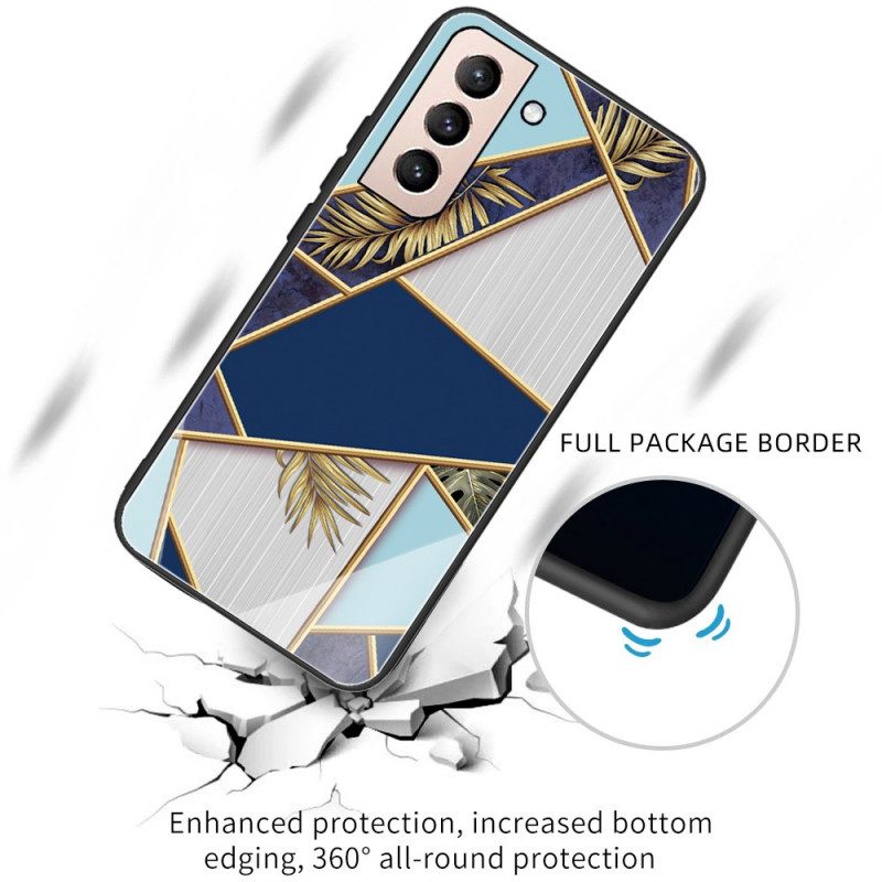 Skal För Samsung Galaxy S22 Plus 5G Avvisad Geometrisk Marmor