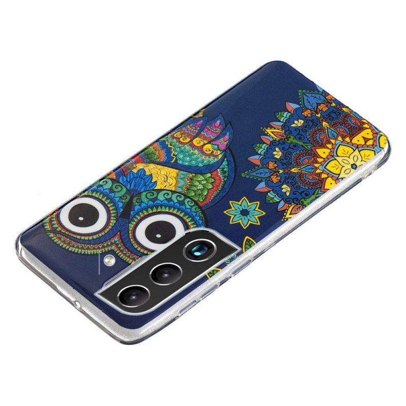 Skal För Samsung Galaxy S22 Plus 5G Fluorescerande Uggla Mandala