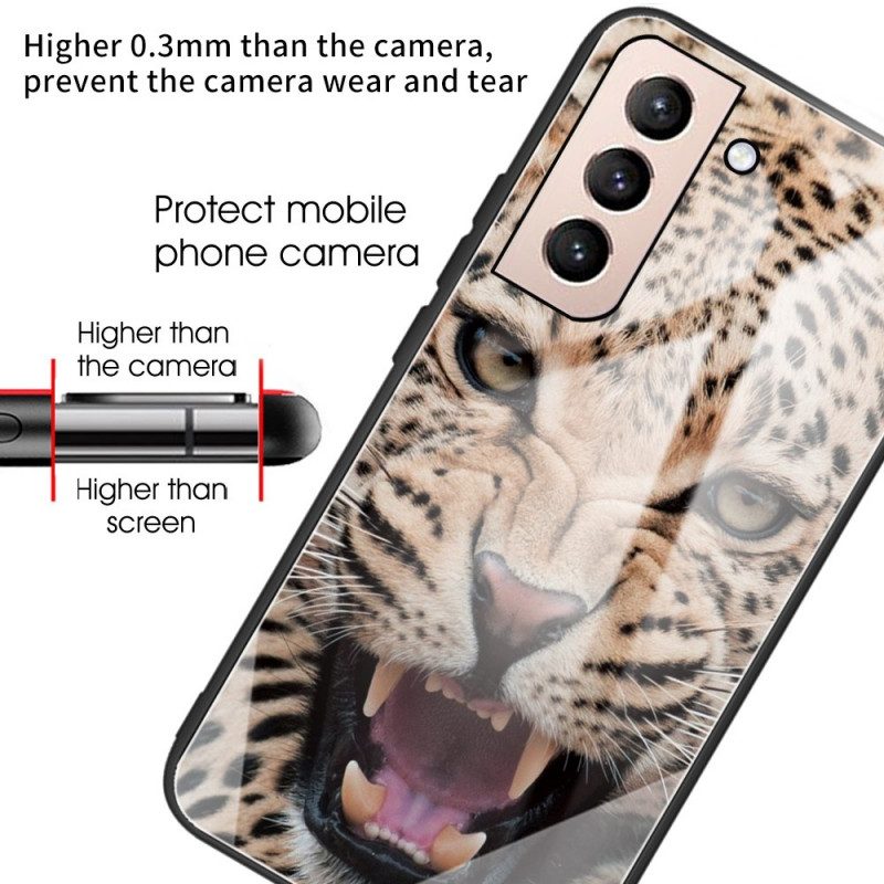 Skal För Samsung Galaxy S22 Plus 5G Leopard Härdat Glas