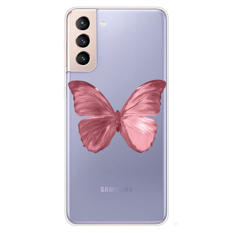 Skal För Samsung Galaxy S22 Plus 5G Rosa Fjärilsslang
