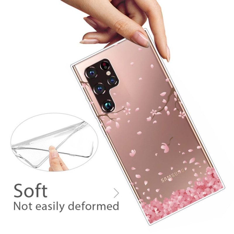 Skal För Samsung Galaxy S22 Ultra 5G Blommande Grenar