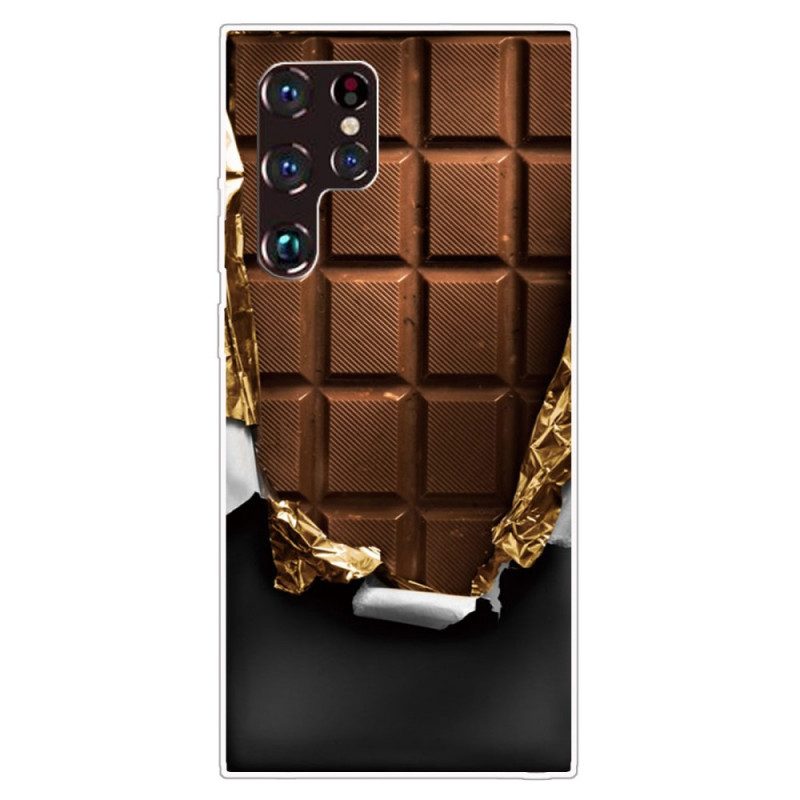 Skal För Samsung Galaxy S22 Ultra 5G Choklad Flexibel