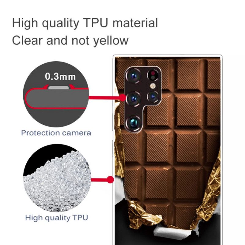 Skal För Samsung Galaxy S22 Ultra 5G Choklad Flexibel