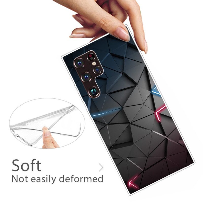Skal För Samsung Galaxy S22 Ultra 5G Flexibel Geometri