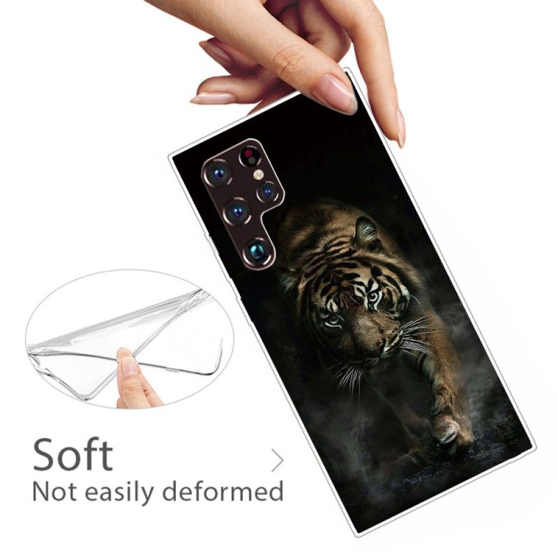 Skal För Samsung Galaxy S22 Ultra 5G Flexibel Tiger