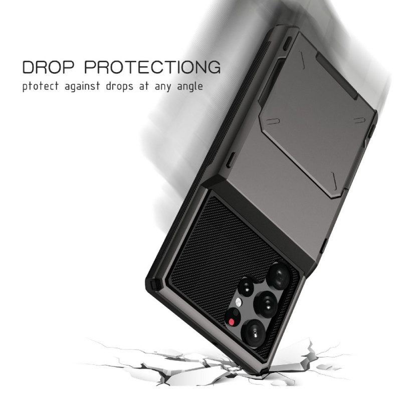 Skal För Samsung Galaxy S22 Ultra 5G Flip Style Korthållare