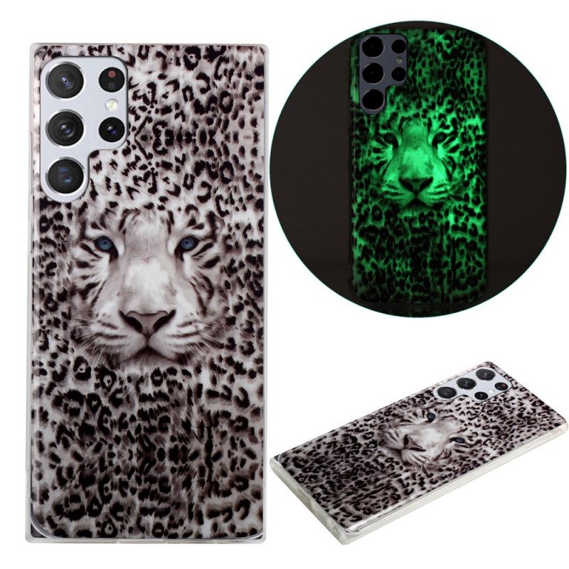 Skal För Samsung Galaxy S22 Ultra 5G Fluorescerande Leopard