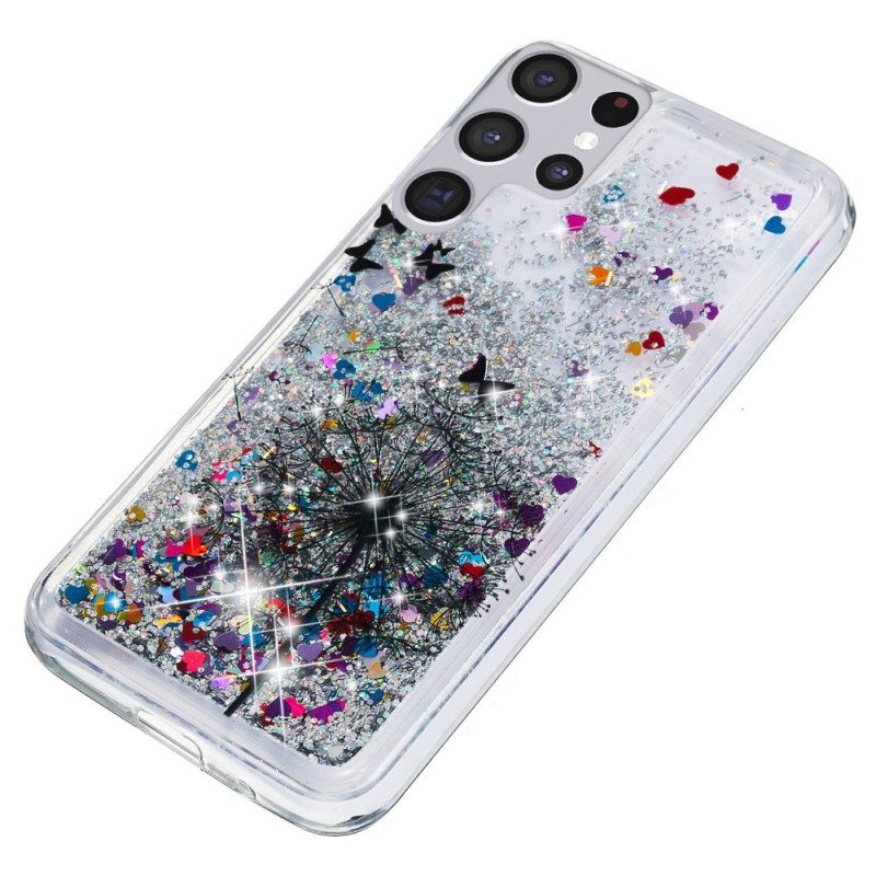 Skal För Samsung Galaxy S22 Ultra 5G Glittermaskrosor