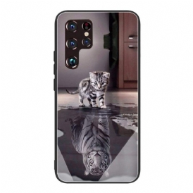 Skal För Samsung Galaxy S22 Ultra 5G Härdat Glas Ernest The Tiger