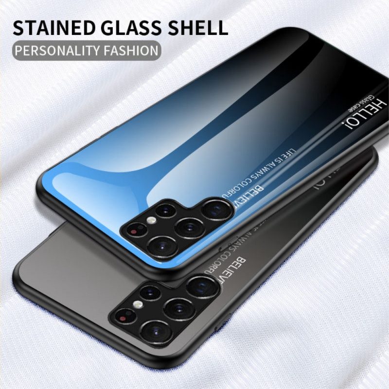 Skal För Samsung Galaxy S22 Ultra 5G Hej Härdat Glas