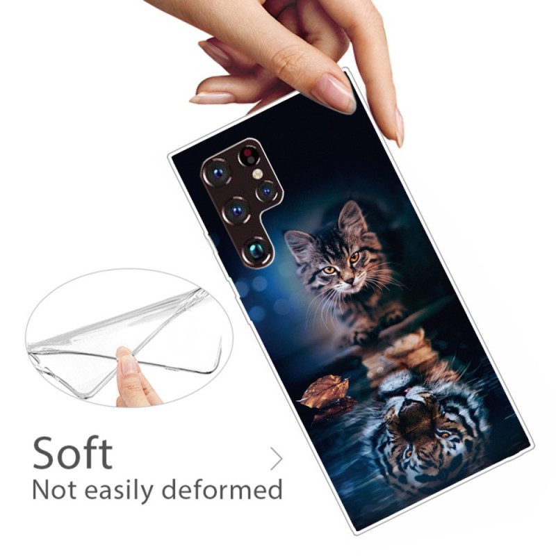 Skal För Samsung Galaxy S22 Ultra 5G Kattreflektion