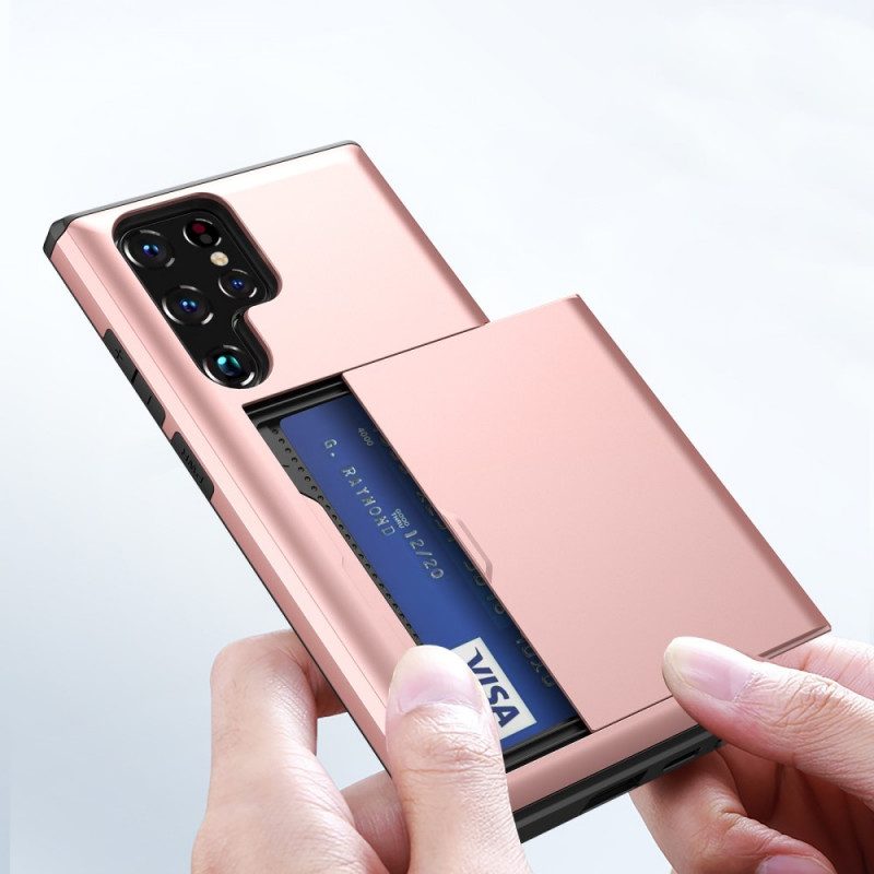 Skal För Samsung Galaxy S22 Ultra 5G Korthållare Med Blixtlås
