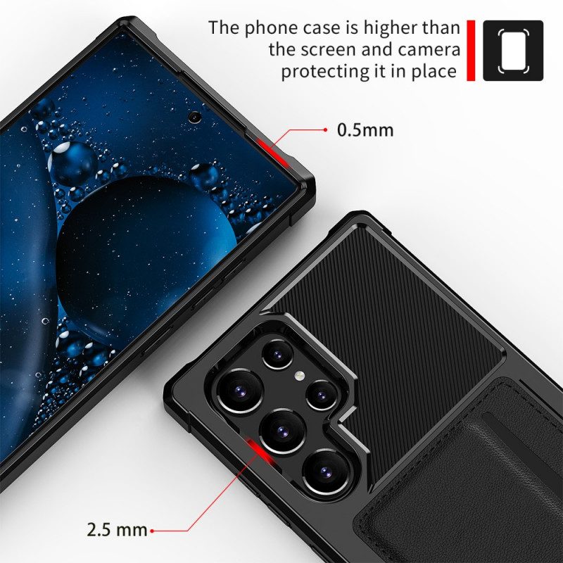 Skal För Samsung Galaxy S22 Ultra 5G Korthållarens Designfäste