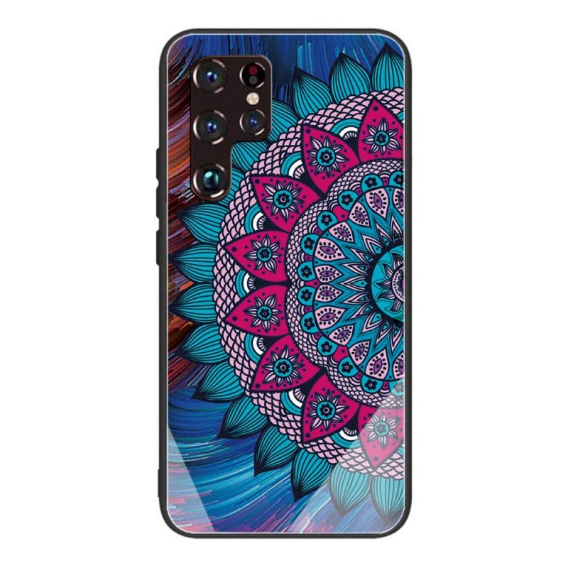 Skal För Samsung Galaxy S22 Ultra 5G Mandala I Härdat Glas